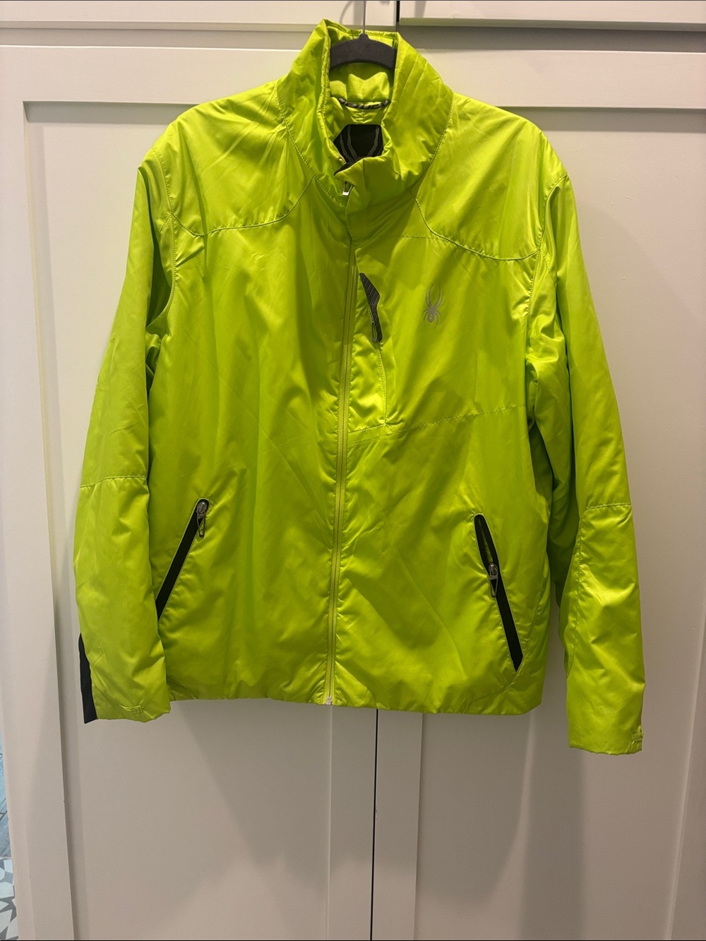 Spider Neon Lime Zip-Up Jacket